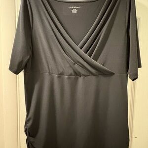 Lane Bryant Black Draped Top